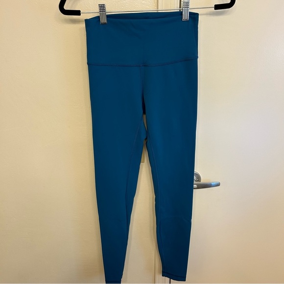 lululemon athletica Wunder Train 28” Teal Size 6 Fast Drying High Rise - Picture 1 of 8